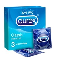 Durex klasické kondómy 3 ks