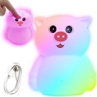 Silikónová RGB PIGGY LED nočná lampa Silikónová RGB PIGGY LED nočná lampa