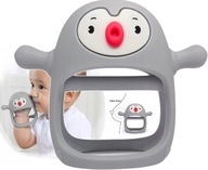 SMILY MIA silikónové hryzátko PENGUIN Buddy Grey 3+ SMILY MIA silikónové hryzátko PENGUIN Buddy Grey 3+