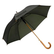 Zelený automatický dáždnik, dlhý, drevená rukoväť, XL