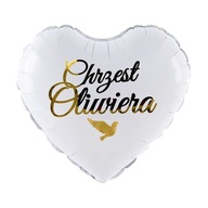 KRST balón SRDCE biely HOLUBIČKA + MENO KRST balón SRDCE biely HOLUBIČKA + MENO
