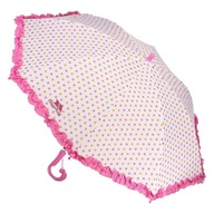 Dáždnik pre deti TRESPASS, ružový s bodkami a píšťalkou