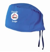 Modrá lekárska čiapka s vaším logom