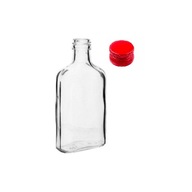 10 ks. Boková fľaša 200ml + ČERVENÉ uzávery, priemer 28/18 10 ks. Boková fľaša 200ml + ČERVENÉ uzávery, priemer 28/18