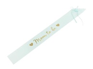 Mama má byť modrý a zlatý nápis BABY SHOWER SASH Mama má byť modrý a zlatý nápis BABY SHOWER SASH