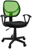Otočné kreslo, kancelárska stolička Dropek zelená a čierna