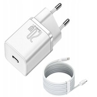 BASEUS RÝCHLA NABÍJAČKA PRE IPHONE TELEFÓN USB-C NAPÁJACÍ ZDROJ 20W PD + KÁBEL BASEUS RÝCHLA NABÍJAČKA PRE IPHONE TELEFÓN USB-C NAPÁJACÍ ZDROJ 20W PD + KÁBEL