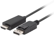 1m DisplayPort - HDMI vysokorýchlostný kábel
