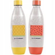 Sada 1litrových fliaš Sodastream - oranžová / žltá pre karbonizátor Sada 1litrových fliaš Sodastream - oranžová / žltá pre karbonizátor