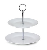 Dvojposchodový porcelánový stojan na ovocné torty, priemer 19 a 23 cm Dvojposchodový porcelánový stojan na ovocné torty, priemer 19 a 23 cm