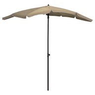 Záhradný dáždnik na tyči, 200x130 cm, tmavohnedý