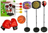 Športový herný set 3v1 Basketbal Šípky Box