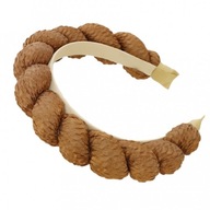 HAIRBAND Splietaná hrubá Hnedá O408WZ5 HAIRBAND Splietaná hrubá Hnedá O408WZ5