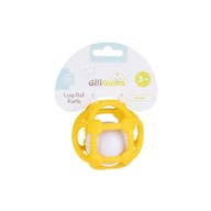 GILIGUMS hrkálkové hryzátko BALL žlté 3m+ GILIGUMS hrkálkové hryzátko BALL žlté 3m+