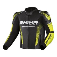 SHIMA STR 2.0 BLACK FLUO Kožená motorkárska bunda