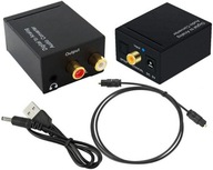 Audio SPDIF CONVERTER digitálny Toslink miniJack 24 bit + optický kábel 100cm