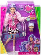 Barbie Extra bábika Fialová módna - Pes v čiapke