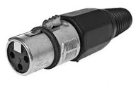 3pinový XLR konektor mikrofónu pre ČIERNY kábel (0720)