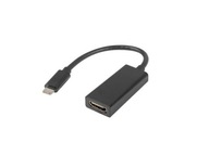 Lanberg USB typ-C(M) - HDMI(F) adaptérový kábel 0,15 m čierny