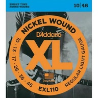 Str.D'addario EXL110 pre elektrickú gitaru 10-46 Str.D'addario EXL110 pre elektrickú gitaru 10-46