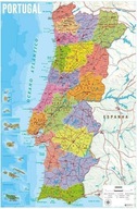 Mapa Portugalska - plagát Mapa Portugalska - plagát