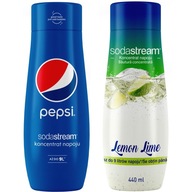 Sada koncentrátov PEPSI + LEMON-LIME SodaStream Sada koncentrátov PEPSI + LEMON-LIME SodaStream