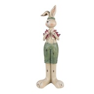 Figúrka zajaca v zelenom oblečení 33 cm B Clayre