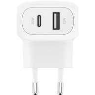 Belkin 2-portová nástenná nabíjačka: USB-C PD 3.1 PPS 30W + USB-A 12W, uhlová Belkin 2-portová nástenná nabíjačka: USB-C PD 3.1 PPS 30W + USB-A 12W, uhlová