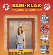 MAGNETICKÁ SIEŤ NA KOMÁRY 130/120/110 x220/210 ČIERNA