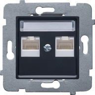 Polmark LAURA RJ45 počítačová zásuvka, dvojitá Polmark LAURA RJ45 počítačová zásuvka, dvojitá