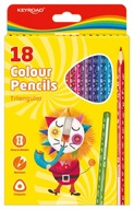 Trojuholníkové ceruzky 18ks, rôzne farby