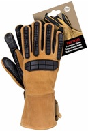 KOŽENÉ RUKAVICE zapínané na suchý zips a KEVLAR nit r: XL KOŽENÉ RUKAVICE zapínané na suchý zips a KEVLAR nit r: XL