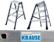 Krause Sepro Eloxovaný obojstranný rebrík. 2x4 stupne