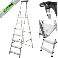 HLINÍKOVÝ DOMOVÝ REBRÍK KADAX, 7 STUPŇOV + HÁK HLINÍKOVÝ DOMOVÝ REBRÍK KADAX, 7 STUPŇOV + HÁK