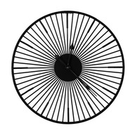 Nástenné hodiny, čierne, moderné, kovové, 45 cm Nástenné hodiny, čierne, moderné, kovové, 45 cm