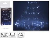 Akumulátorové osvetlenie vianočného stromčeka na 40 LED drôte, studená biela