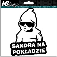 Samolepka SANDRA V AUTE AUTO 18x14 farba Samolepka SANDRA V AUTE AUTO 18x14 farba