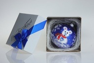 KRAJINA Vianočný medvedík zimná čačka s menom ako DARČEK, 10 cm