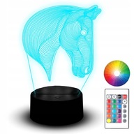 LED nočná lampa 3D gravírovanie sošky zvieratko Jazdecký kôň LED nočná lampa 3D gravírovanie sošky zvieratko Jazdecký kôň