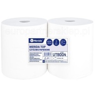 Merida TOP papierová čistiaca handrička, balenie 2x232 m | 2 ks | biela | 100% celulóza* UTB004