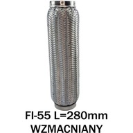 FLEXIBILNÝ KONEKTOR VÝFUKU FI-55 L=280mm VYSTUŽENÝ FLEXIBILNÝ KONEKTOR VÝFUKU FI-55 L=280mm VYSTUŽENÝ