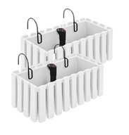 2x Závesný hrniec balkónový plot DDEF400W Biely 2x Závesný hrniec balkónový plot DDEF400W Biely