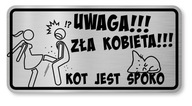 Vtipný nápis Pozor pes Vtipný nápis Pozor pes