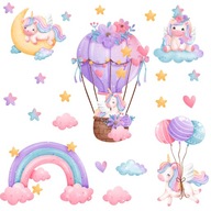 Nálepky na stenu dúhové UNICORNS pre dievčatá Nálepky na stenu dúhové UNICORNS pre dievčatá