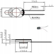 Mini reproduktor MG17-12 17x12mm 0,1W h=4 / 4987