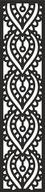 A1 Dekor prívesok čierny ažúrový ornament 21x90 cm