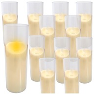 12 x sviečková vložka pre LED sviečkovú batériu prevádzkovanú v trubici s plameňovým efektom 12,5 cm 12 x sviečková vložka pre LED sviečkovú batériu prevádzkovanú v trubici s plameňovým efektom 12,5 cm