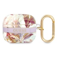 Guess GUA3HHFLU kryt AirPods 3 fialový/fialový Flower Strap Collection Guess GUA3HHFLU kryt AirPods 3 fialový/fialový Flower Strap Collection