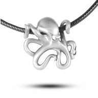 Octopus, plechový náhrdelník - Big Blue
