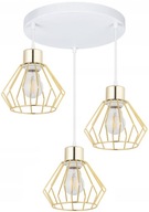 Podkrovná žiarivá závesná lampa, biele zlato Podkrovná žiarivá závesná lampa, biele zlato
